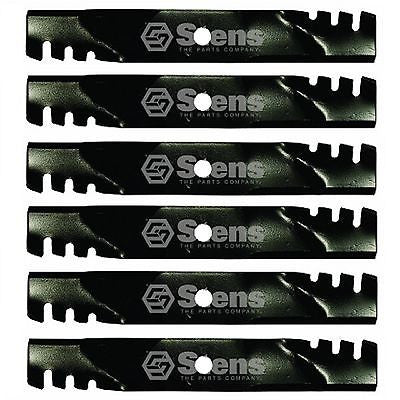 6 Gator Style Toothed Blades fit M113517 GS25 GS45 W 48" Deck