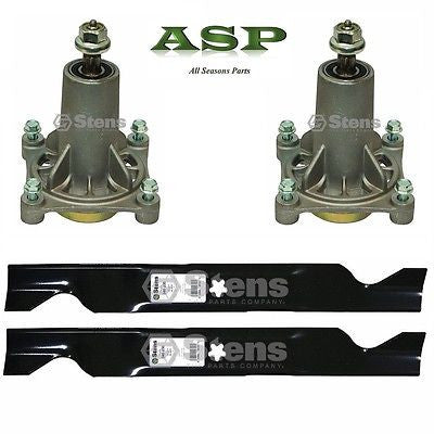 2 Blades 405380 2 Spindles 192870 fit 46" Mower 503