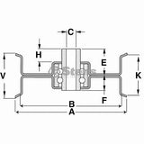 Flat Idler fits AM103018 108386 2026357 61620 1714742 1724488
