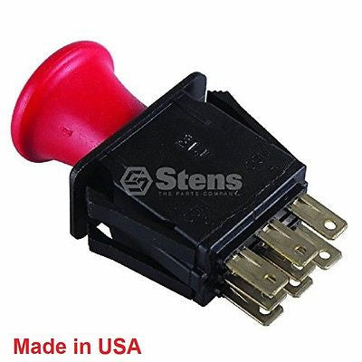 PTO Switch Chopper 500016 Part Red Knob Push Pull Snap Mount 8 Terminals