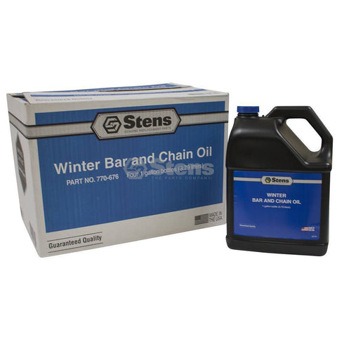 Winter Bar & Chain Oil Case - 4 One Gallon Bottles 10W Minimizes Friction & Wear
